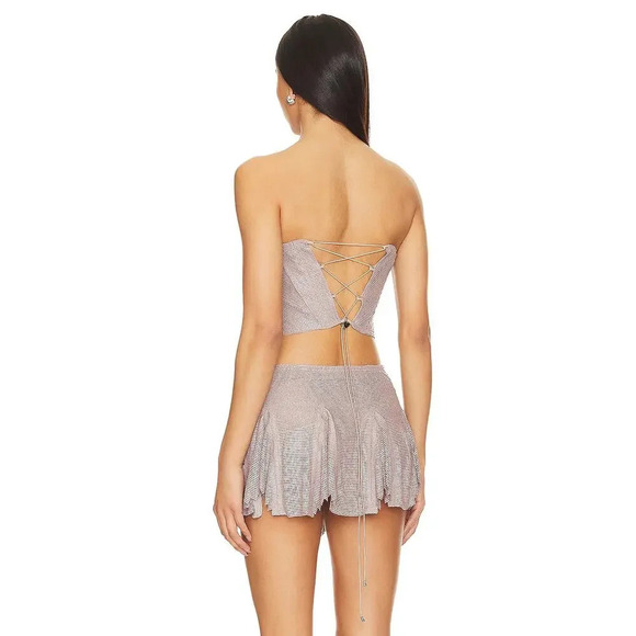 Poster Girl Rosalyn Lace Up Tube Top Vault Size S NWT - Picture 5 of 9